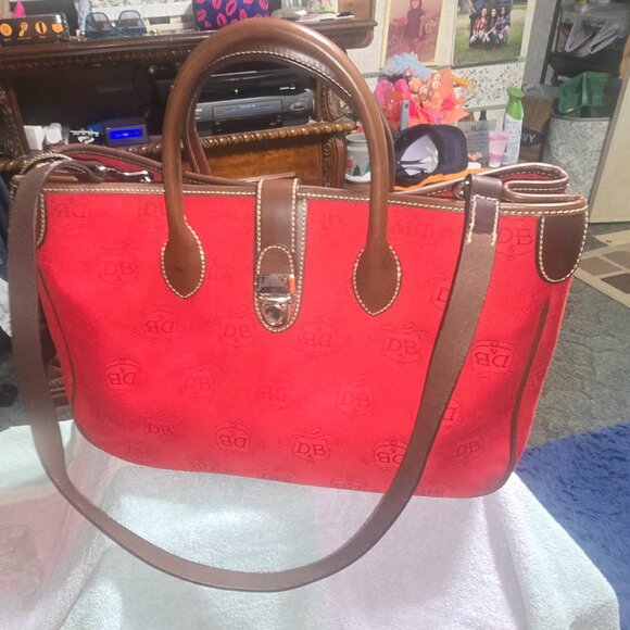 Dooney & Bourke Red Donegal Crest Double Handle Tote w/ Accessories NWOT - Picture 12 of 16
